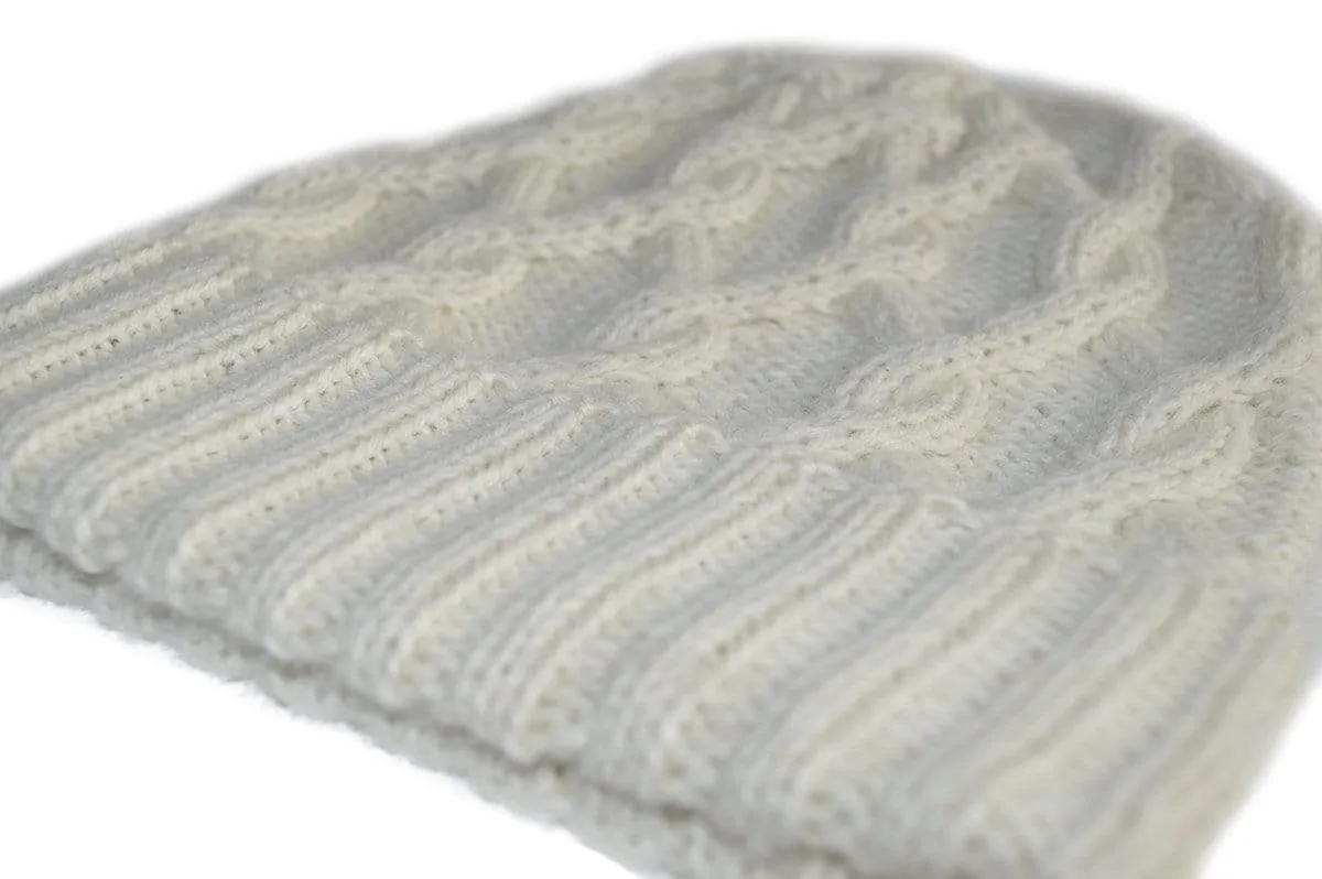 Snake Cable Knit Alpaca Hat