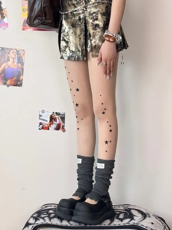 Stars tattoo tights