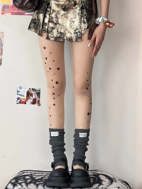 Stars tattoo tights