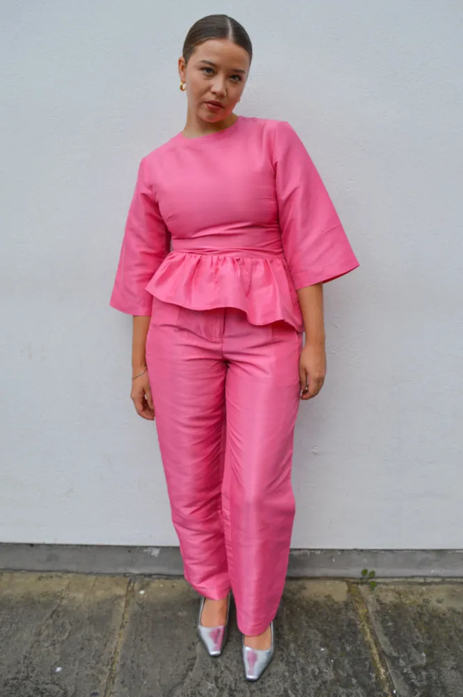 Stella Nova Crispy Pleated Pink Trousers