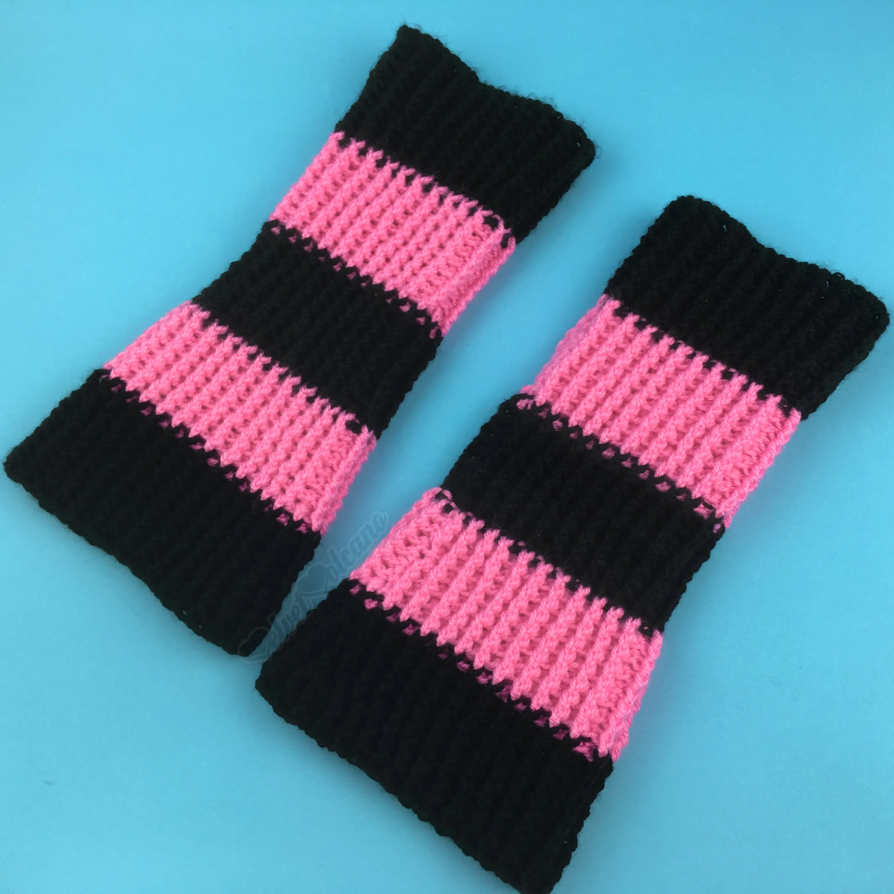 Striped Flared Leg Warmers (Custom Colour)