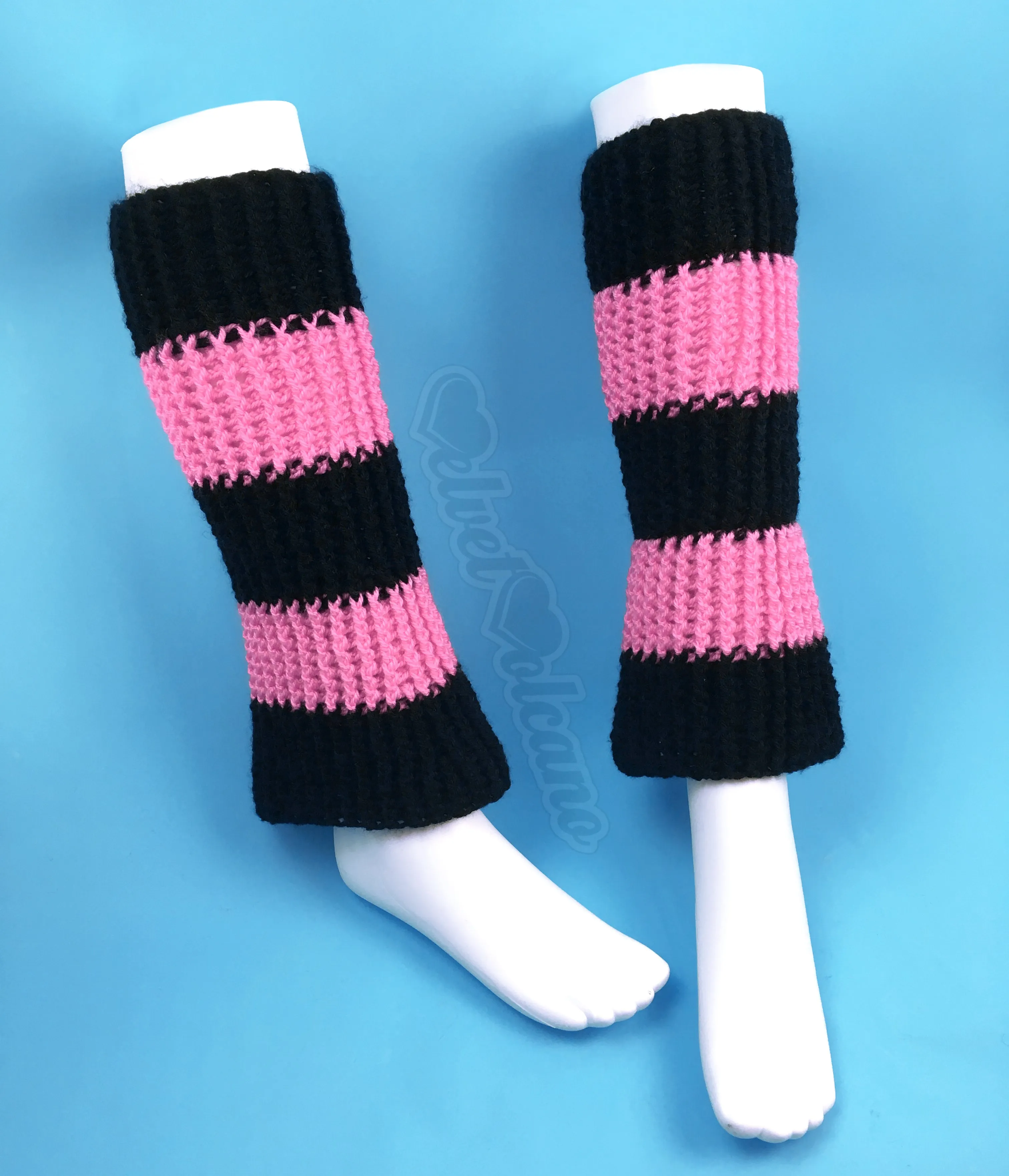 Striped Flared Leg Warmers (Custom Colour)