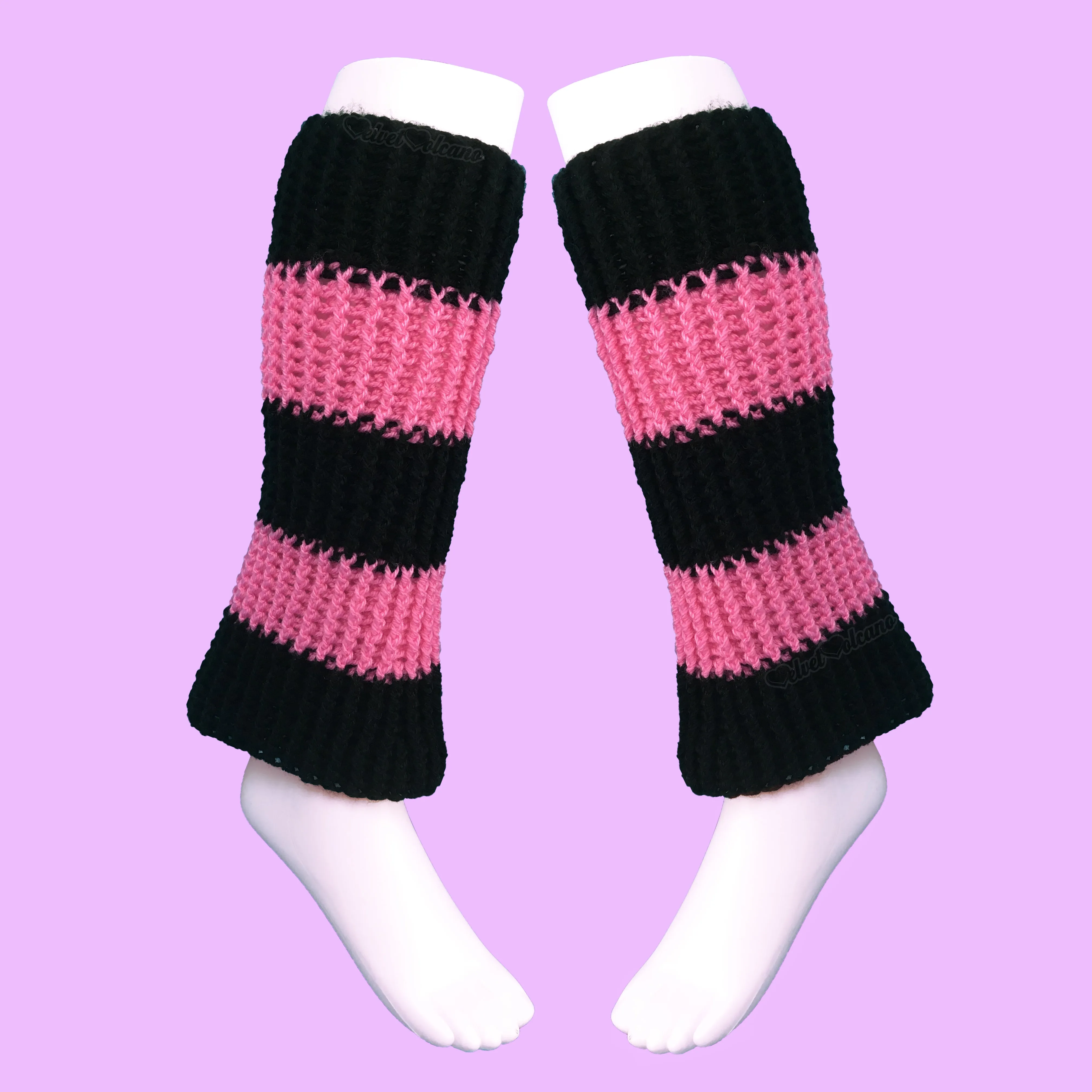 Striped Flared Leg Warmers (Custom Colour)