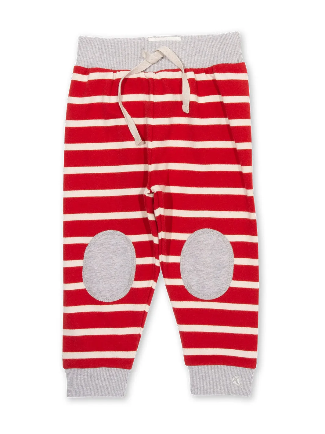 Stripy joggers red