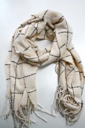 Super Soft Tassel Scarf | Cream