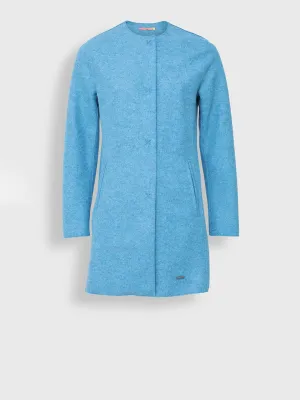 Urdina Coat Alpaca And Wool Color Blue