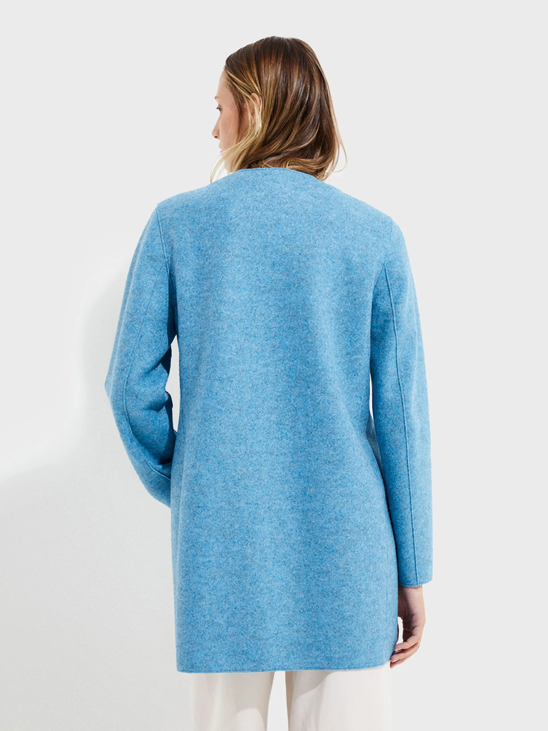 Urdina Coat Alpaca And Wool Color Blue