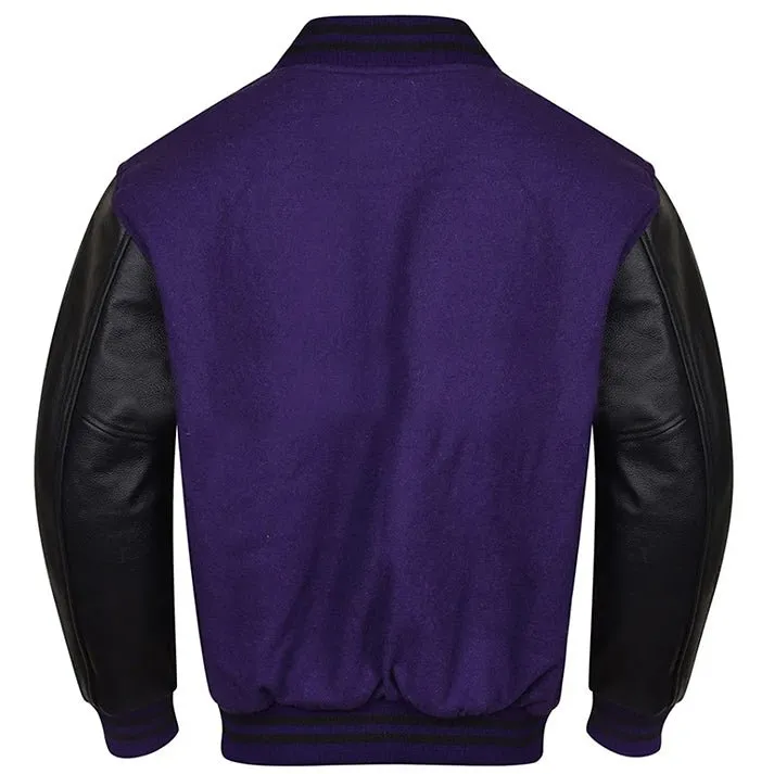 Varsity Jacket - Purple Black