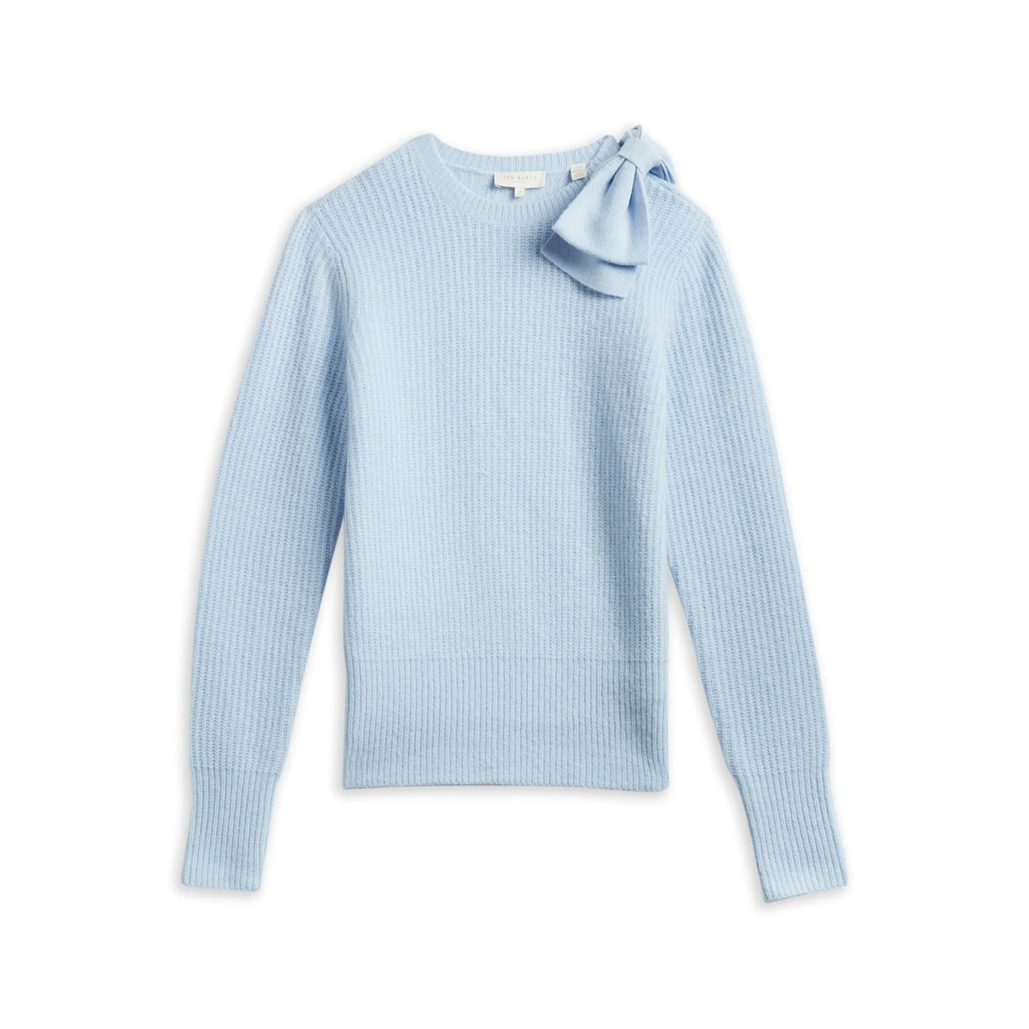 Women Wmk-Daizzy-Bow Detail Chunky Knit - Lt-Blue