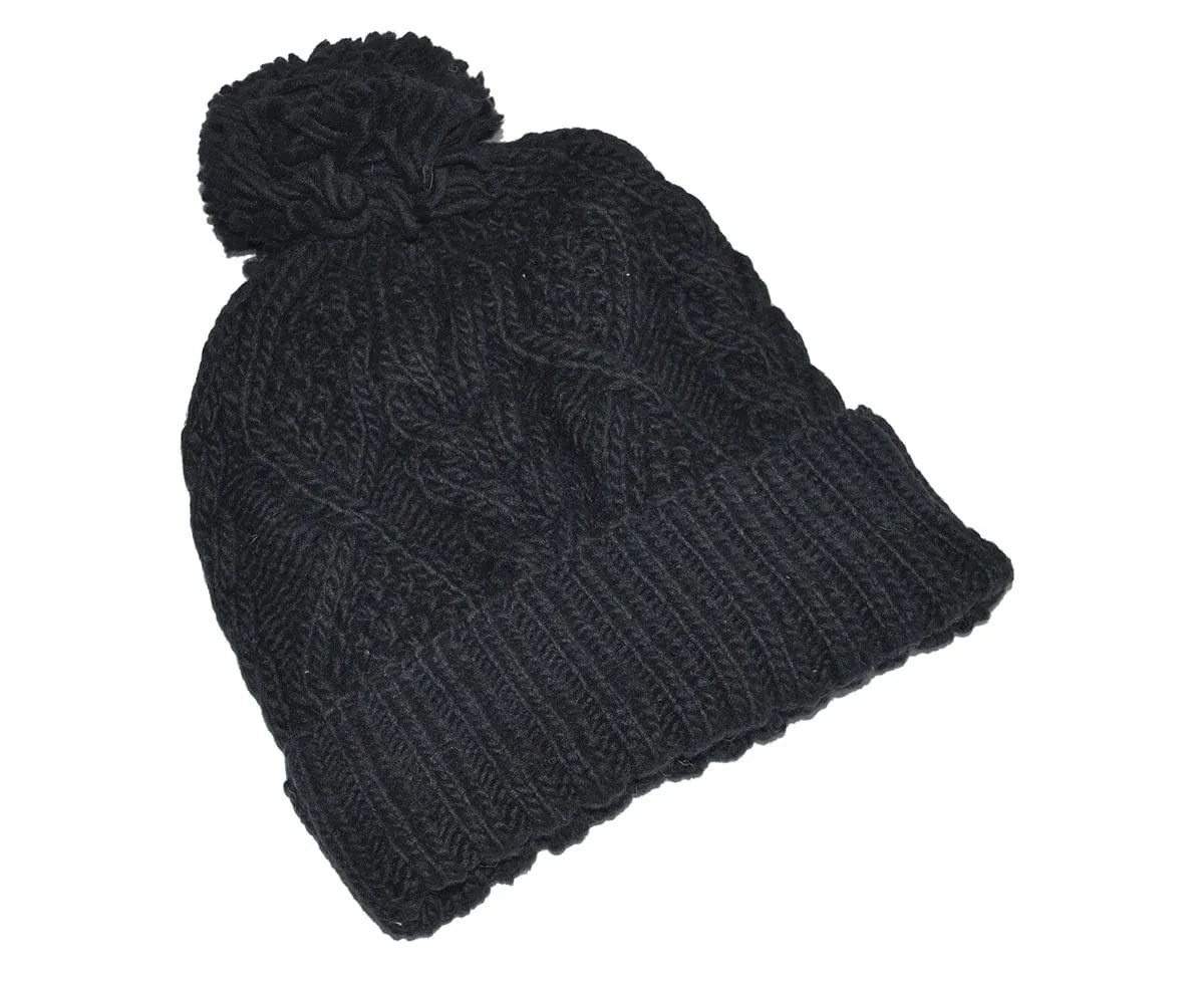 Women's Nepalese Merino Wool Cableknit Hat