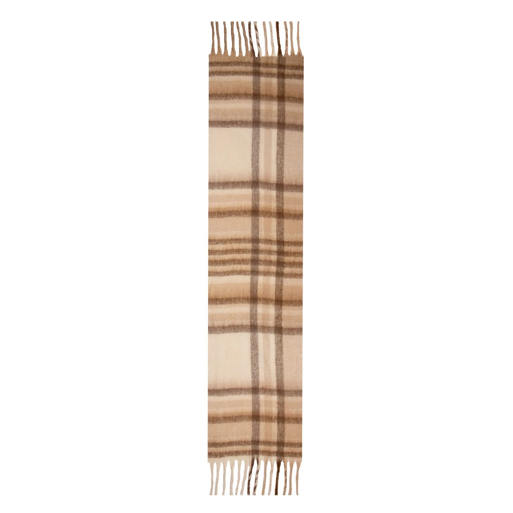 Women’s Plaid Check Blanket Scarf with Tassels