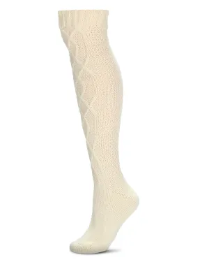 Women's Twist Maze Chunky Knit Knee High Socks