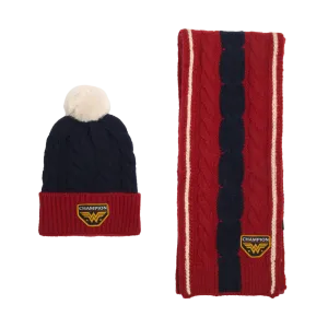 Wonder Woman Knit Scarf & Beanie Set