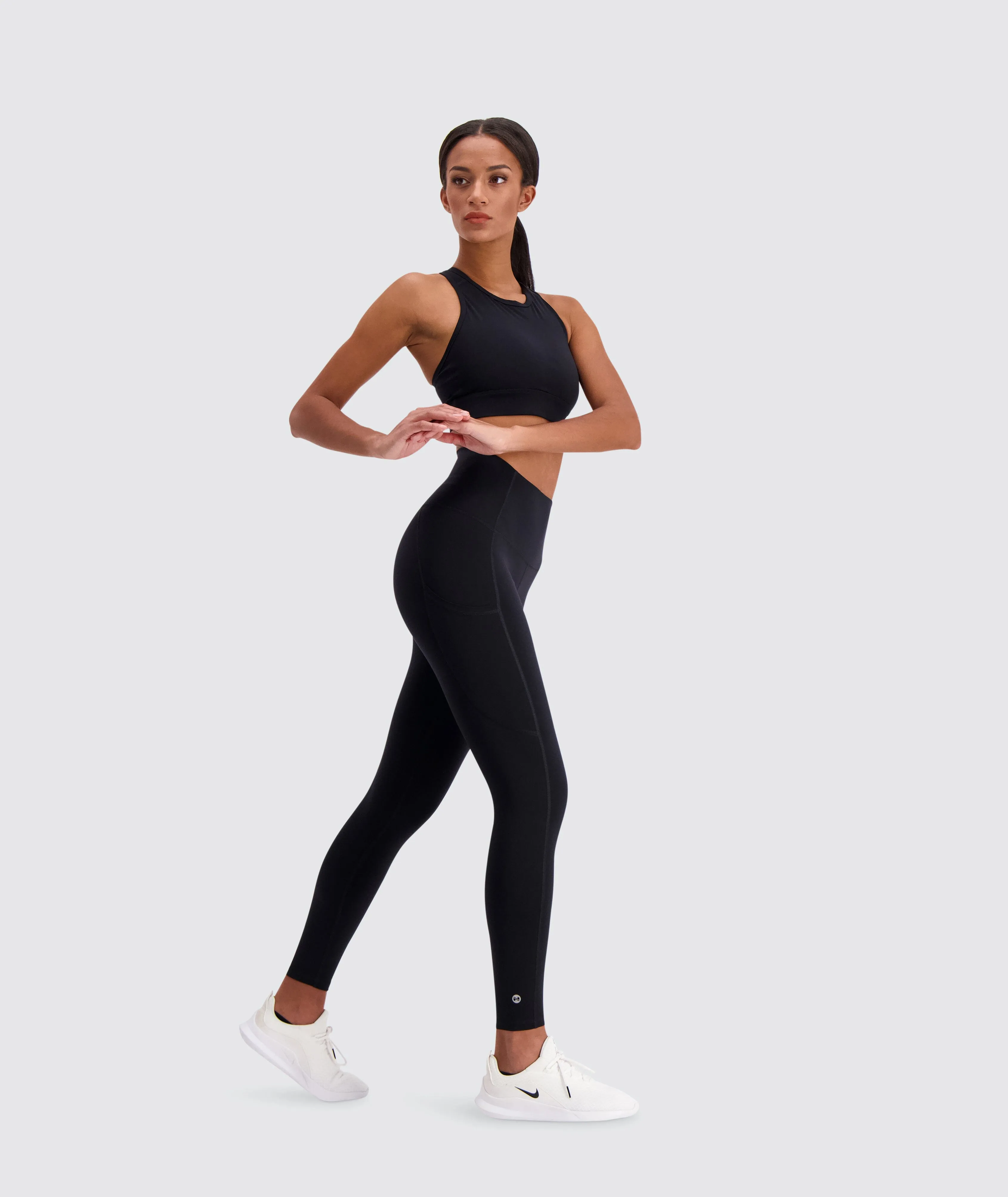 W's High-waist Pocket Tights - Bluesign®-certified production, Polyamide & Elastane