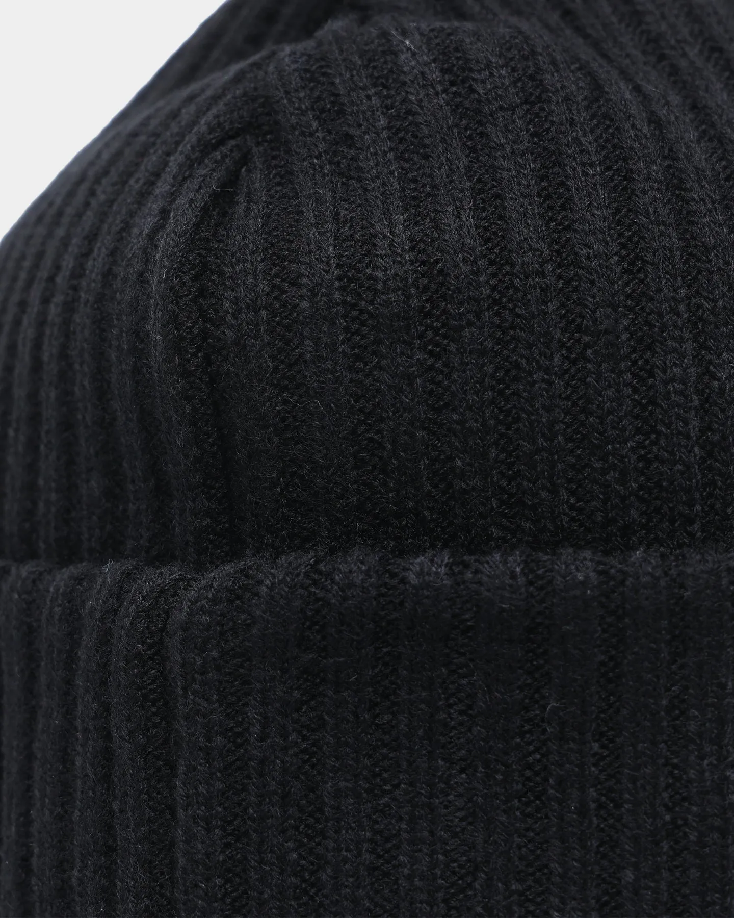 X-Large Ribbed Beanie Black