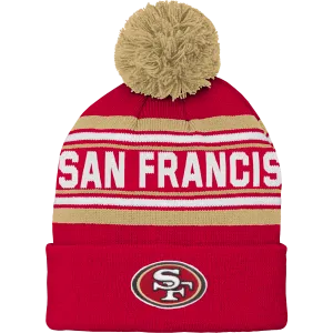 Youth 49ers Jacquard Cuffed Knit with Pom