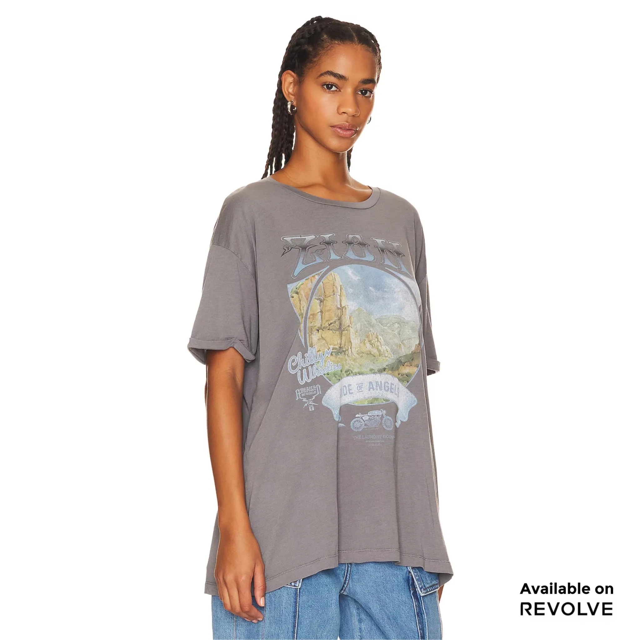 Zion Ride - Oversized Tee - Gravity Grey